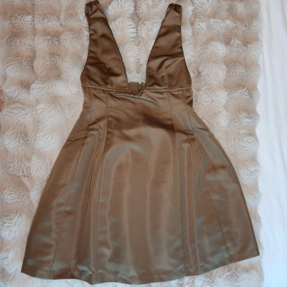 WeWoreWhat Brown Mini Dress